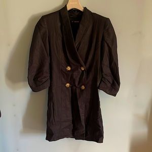Zara linen double breasted dress